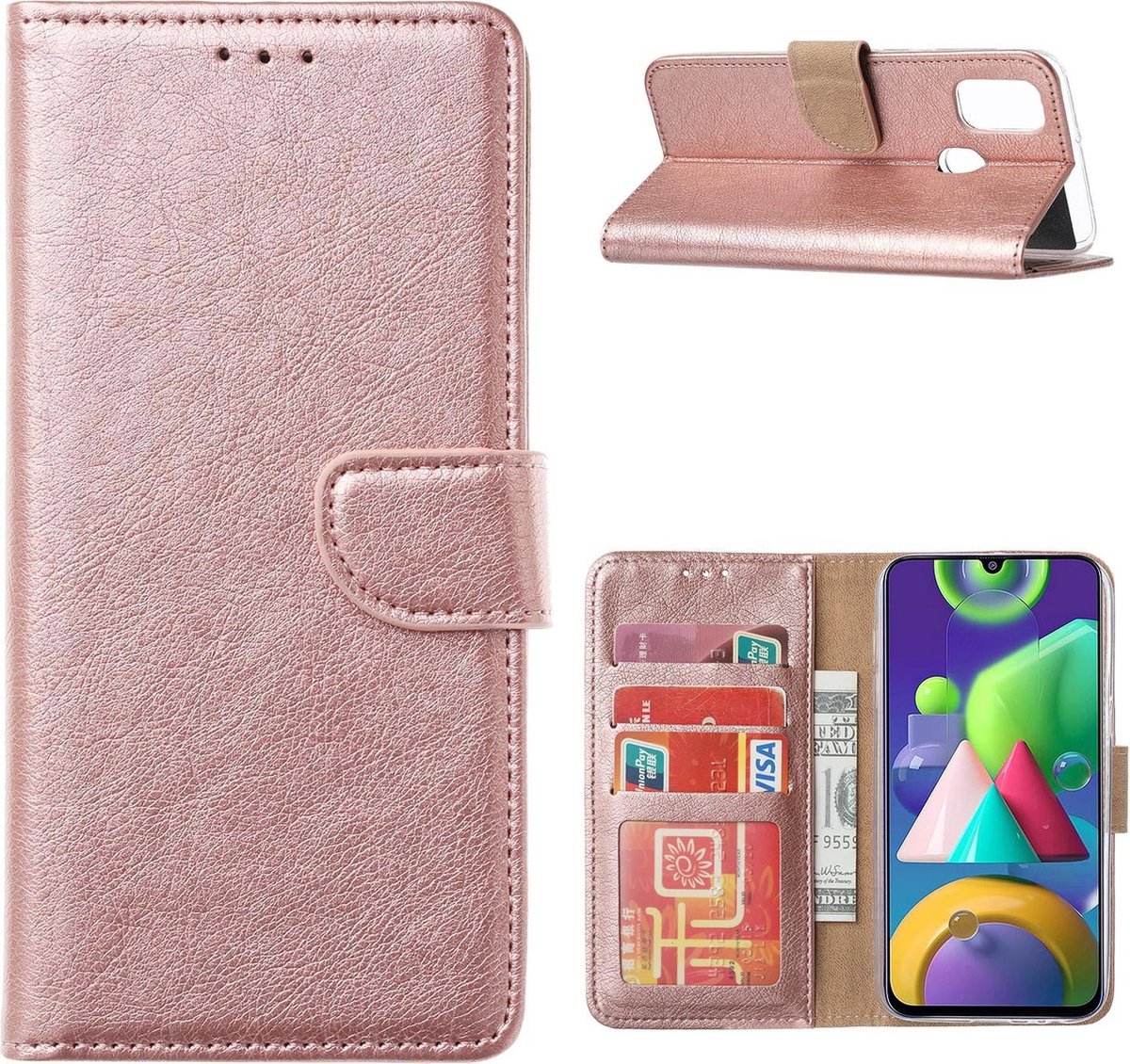 Hoesje Galaxy M21 Rose met Opbergvakjes
