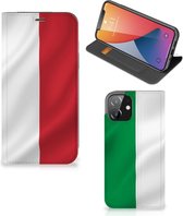 Smartphone Hoesje Geschikt voor iPhone 12 | Geschikt voor iPhone 12 Pro Leuk Bookcase Italiaanse Vlag