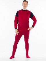 Combinaison en jersey avec pied | Zip arrière | Costume de cueillette  | Rouge | L