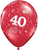 Folat Ballonnen 40 Jaar 28 Cm Latex Rood 25 Stuks