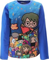 Harry Potter Chibi Print Longsleeve Shirt Kids Blauw - Officiële Merch