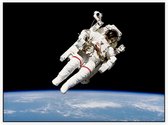 Bruce McCandless first spacewalk (ruimtevaart) - Foto op Akoestisch paneel - 80 x 60 cm