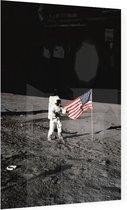 Exploring lunar ocean of storms (maanlanding) - Foto op Plexiglas - 60 x 80 cm