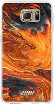 Samsung Galaxy S6 Hoesje Transparant TPU Case - Magma River #ffffff