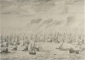 De zeeslag bij Terheide, Willem van de Velde - Foto op Posterpapier - 42 x 29.7 cm (A3)