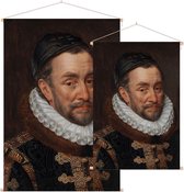 Portret van Willem I, prins van Oranje, Adriaen Thomasz. Key - Foto op Textielposter - 60 x 90 cm