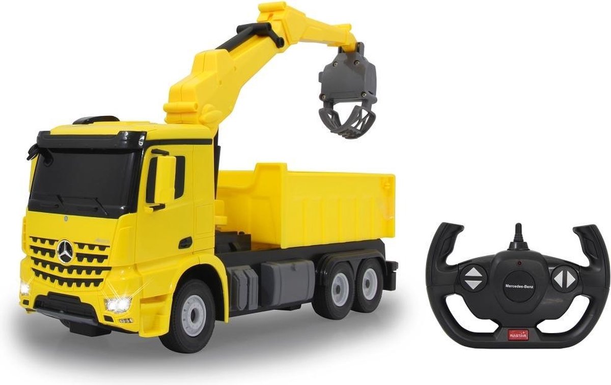 Jamara Grue Télécommandée Mercedes-Benz Arocs jaune 1:20