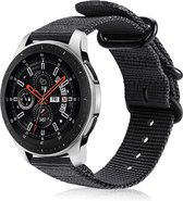 Samsung Galaxy Watch nylon gesp band - zwart - 41mm / 42mm