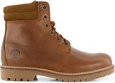 Travelin' Ljosland Dames - Halfhoge leren veterschoen - Sneaker - Cognac Leer - Maat 41