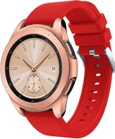 Samsung Galaxy Watch siliconen bandje 41mm / 42mm - rood + glazen screen protector