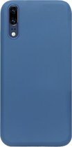 ADEL Premium Siliconen Back Cover Softcase Hoesje Geschikt voor Huawei P20 - Blauw