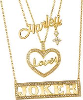 DC Comics: Harley Quinn Loves The Joker Necklace Set