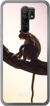 Xiaomi Redmi 9 Hoesje Transparant TPU Case - Macaque #ffffff