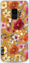 Casetastic Samsung Galaxy S9 Hoesje - Softcover Hoesje met Design - Flowers Mustard Print