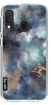 Casetastic Samsung Galaxy A20e (2019) Hoesje - Softcover Hoesje met Design - Smokey Dark Marble Print