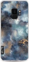 Casetastic Samsung Galaxy S9 Hoesje - Softcover Hoesje met Design - Smokey Dark Marble Print