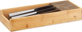 porte-couteau relaxdays bois - bloc de couteaux en bambou - organisateur de tiroir - rangement couteaux - liège M