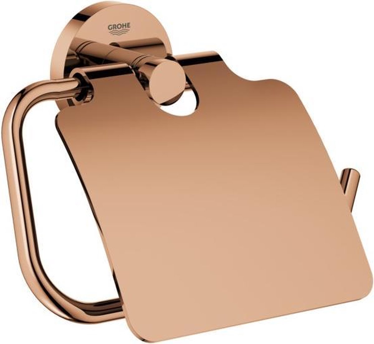 GROHE Essentials Toiletrolhouder met deksel sunset gold (mat brons