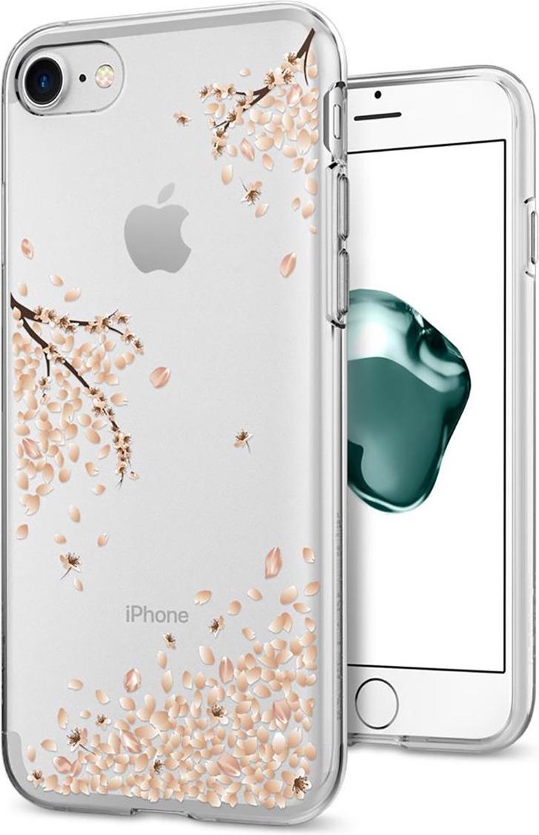 Spigen Liquid Crystal Blossom doorzichtig case iPhone 7 8 SE 2020 SE 2022 hoesje - Transparant - Spigen