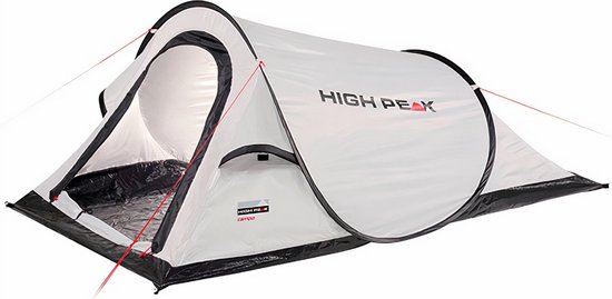 affix geweer amusement High Peak Campo Pop Up Tent - Pearl Grijs - 2 Persoons | bol.com