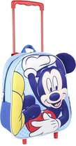 Disney Mickey Mouse trolley/reiskoffer rugtas voor kinderen  - Weekendtas/reistas - Reis kinderkoffer - Handbagage tas/koffer voor peuters/kleuters