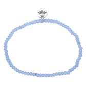 Melady Kralen Armband Ø6-7cm (2mm) Blauw Glas Rond Kralen Armband Dames Armbandjes Sieraden Dames