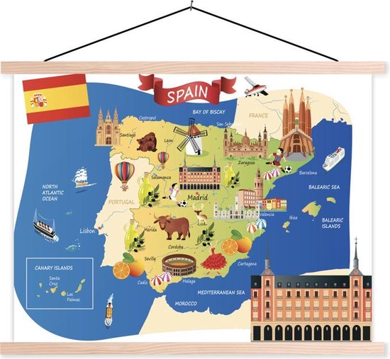 Carte De L Espagne Avec Illustrations De Sites Ecole Plaque A Lattes Plates Vierge Bol Com Carte De L Espagne Avec Illustrations De Sites Ecole Plaque A Lattes Plates Vierge Bol Com