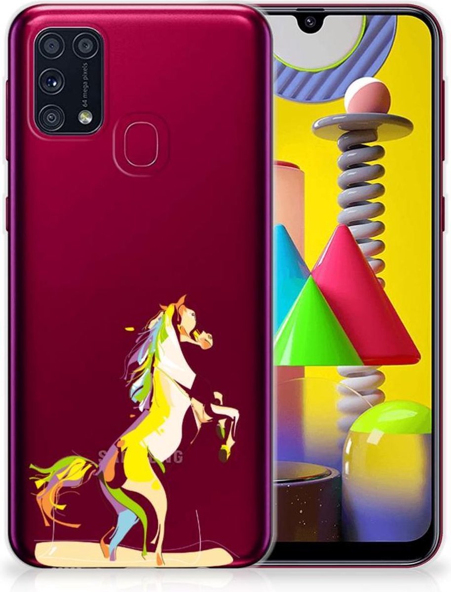 Samsung Galaxy M31 Telefoonhoesje met Naam Horse Color