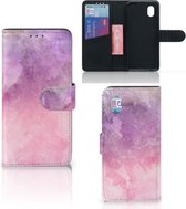 Telefoonhoesje Alcatel 1B (2020) Flipcase Pink Purple Paint