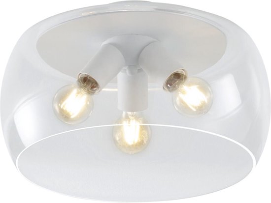 regeling Berg bijvoorbeeld LED Plafondlamp - Plafondverlichting - Trion Valenti - E27 Fitting - Rond -  Mat Wit -... | bol.com