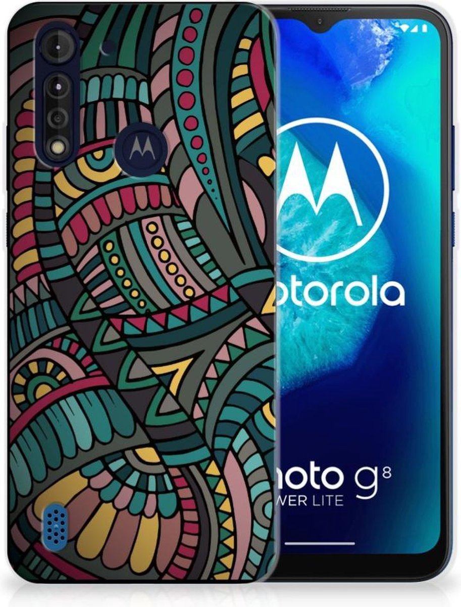 Motorola Moto G8 Power Lite TPU bumper Aztec