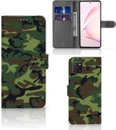 Telefoonhoesje Samsung Note 10 Lite Portemonnee hoesje Army Dark