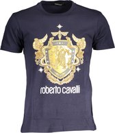 Roberto Cavalli T-shirt Blauw XL Heren