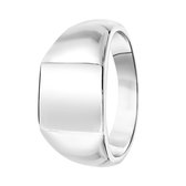 Lucardi Jongens - Kinder ring met plating - Vierkant - Cadeau - Echt Zilver - Zilverkleurig