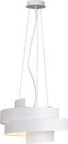 LED Hanglamp - Hangverlichting - Inbouw - Trion Holmon - E27 Fitting - Rond - Mat Wit - Aluminium - BSE