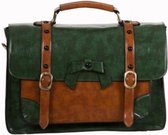 Vintage Bow Handbag Small Green . Tas Dames