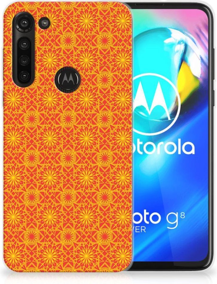 Motorola Moto G8 Power TPU bumper Batik Oranje