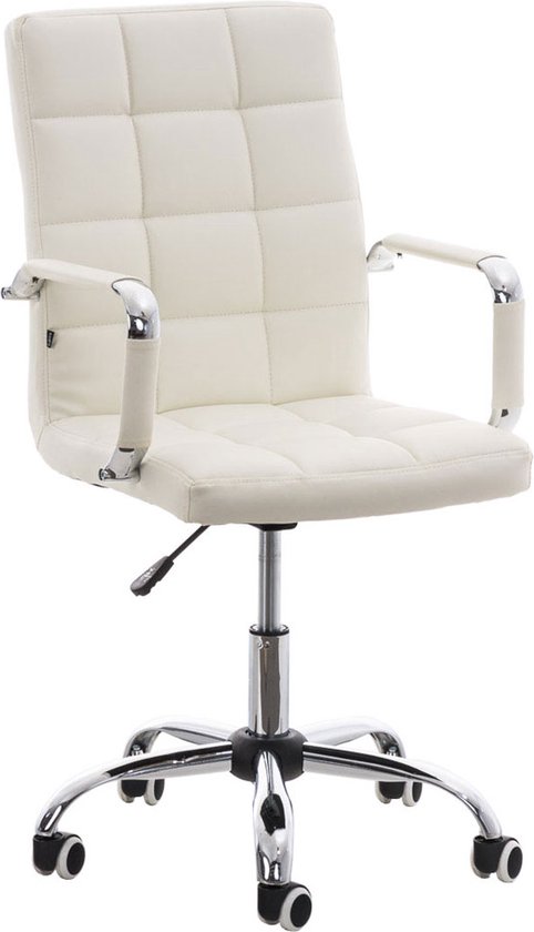 CLP Deli V2 Bureaustoel - Ergonomisch - Voor volwassenen - Kunstleer - wit