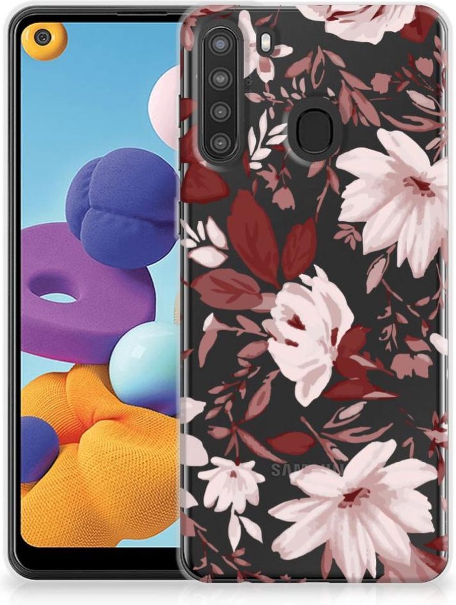 Hoesje maken Samsung Galaxy A21 Watercolor Flowers