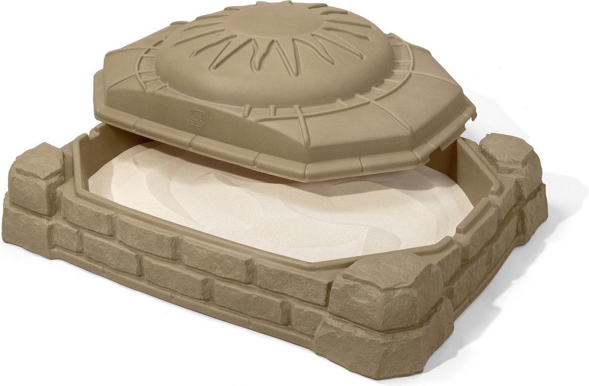 Step2 Naturally Playful Zandbak - Met Deksel en Zitbankjes - Zandbak van plastic / kunststof voor kinderen