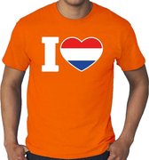 Oranje I love Holland grote maten shirt heren 4XL