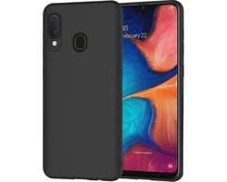 Hoesje - Geschikt voor Samsung Galaxy A20e - Sterk & Shockproof - Hoes Cover - Siliconen Case - Telefoonhoesjes - Zwart