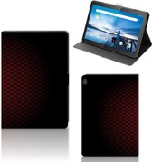 Stand Case Lenovo Tablet M10 Tablet Hoes met Magneetsluiting Super als Vaderdag Cadeaus Geruit Rood