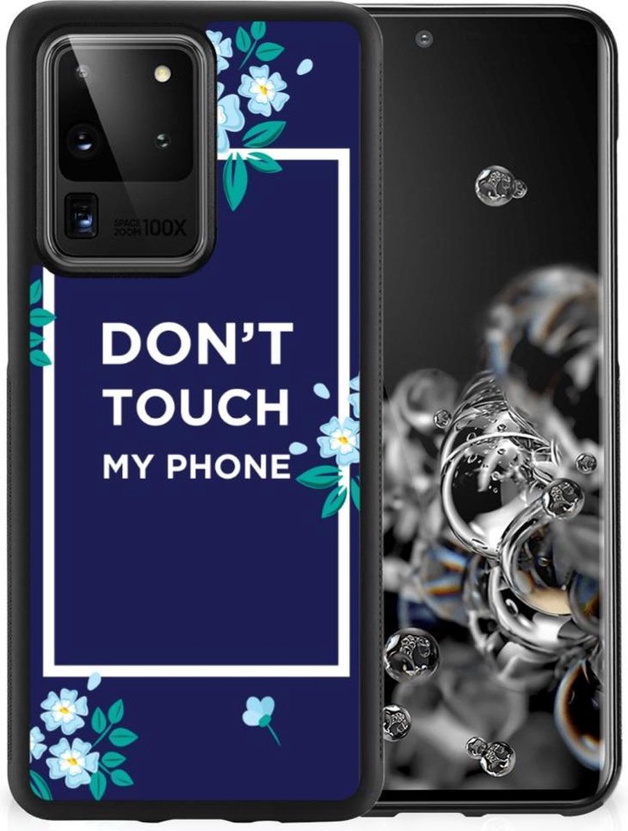 Samsung Galaxy S20 Ultra TPU Hoesje Flowers Blue DTMP