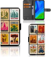 Telefoonhoesje Huawei P Smart 2020 Flipcover Design Postzegels