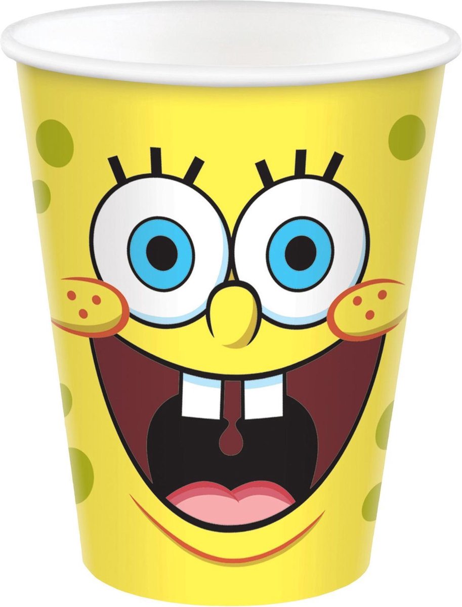 Amscan Feestbekers Spongebob Squarepants 266 Ml Geel 8 Stuks