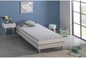 KOYSI matras en boxspring set 90 x 190 - 5 zones en vormgeheugen - 14 cm - Farm - DEKO DREAM