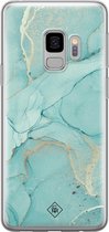 Samsung S9 hoesje siliconen - Marmer mint groen | Samsung Galaxy S9 case | mint | TPU backcover transparant