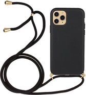 Soft TPU Nek Strap hoesje voor Apple iPhone 11 Pro Max - Zwart