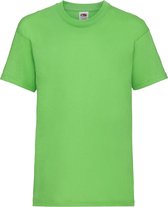 Fruit Of The Loom Kinder Unisex Valueweight T-shirt Korte Mouwen (2 stuks) (Lime)
